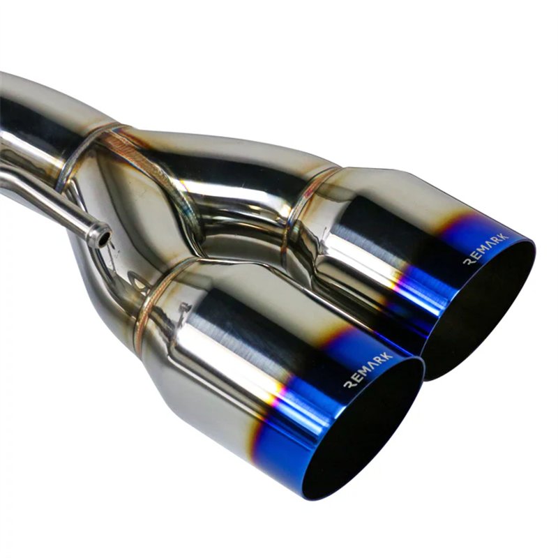 REMARK | Catback Exhaust, Sports Touring Spec, Burnt Quad Tips (non-resonated) - WRX / WRX STi 2008-2014 REMARK Cat-Back Exha...