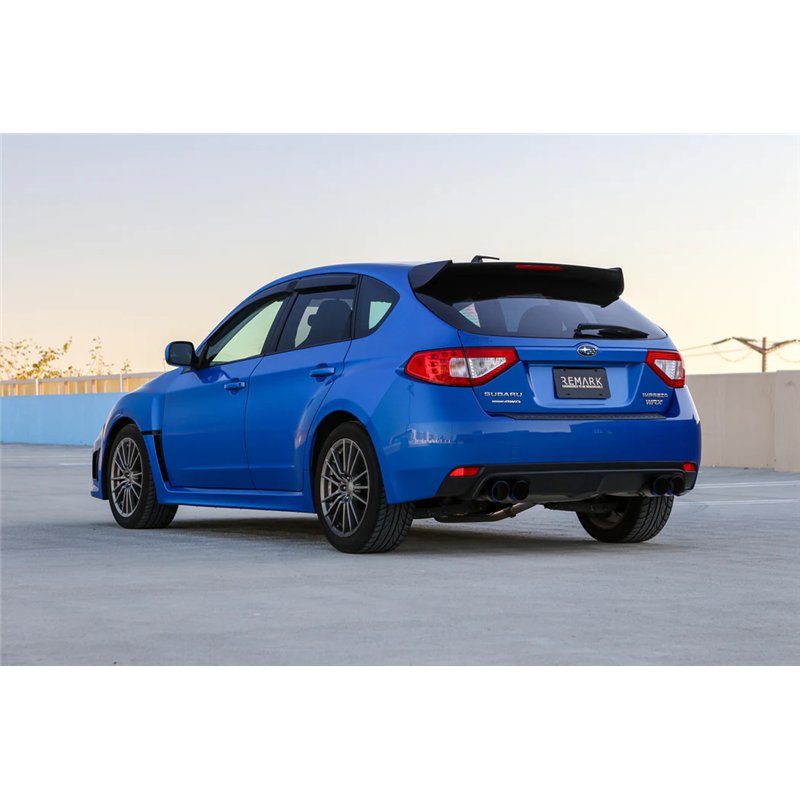 REMARK | Catback Exhaust, Sports Touring Spec, Burnt Quad Tips (non-resonated) - WRX / WRX STi 2008-2014 REMARK Cat-Back Exha...