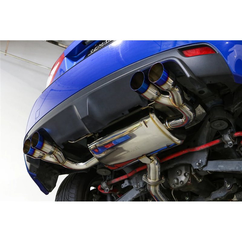 REMARK | Catback Exhaust, Sports Touring Spec, Burnt Quad Tips (non-resonated) - WRX / WRX STi 2008-2014 REMARK Cat-Back Exha...
