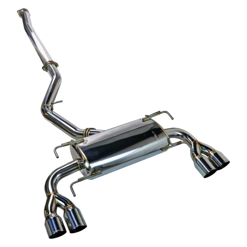 REMARK | Catback Exhaust, Sports Touring Spec, Stainless Quad Tips (non-resonated) - WRX / WRX STi 2008-2014 REMARK Cat-Back ...