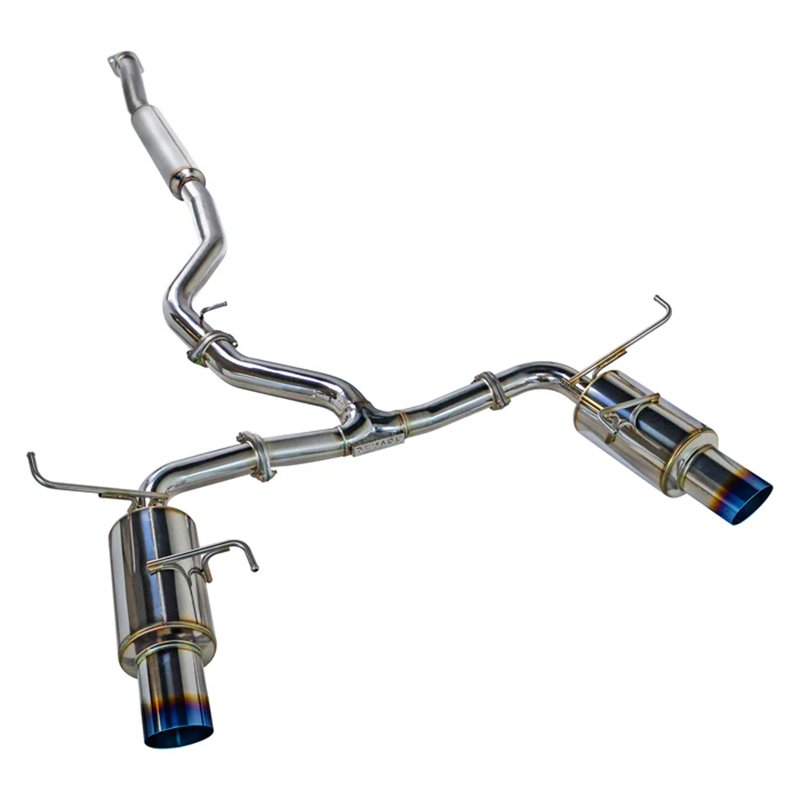 REMARK | Catback Exhaust, Dual R1 Spec Burnt Stainless (Resonated) - WRX / WRX STi 2.0T / 2.5T 2015-2021 REMARK Cat-Back Exha...