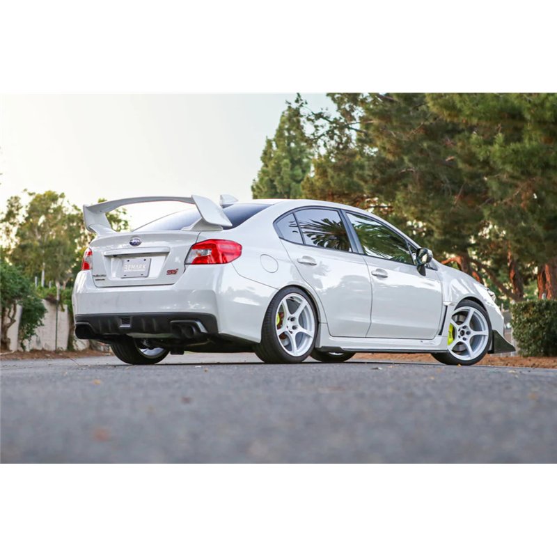 REMARK | Axleback Exhaust, Stainless Single Wall Tip (4" Version) - Cerakote Black Coating - WRX / WRX STi 2.0T / 2.5T 2015-2...