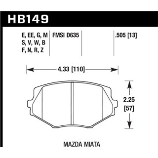 Hawk Performance | ER-1 Disc Brake Pad - MX-5 Miata / Base / LS 1.8L 1994-2005