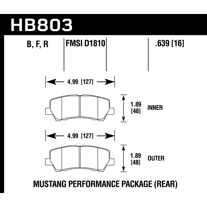 Hawk Performance | DTC-60 Disc Brake Pad - Mustang 2015-2020