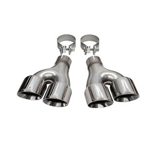 CORSA | Twin 4.0in. Polished Pro-Series Tip Kit (Clamps Included) - Grand Cherokee Overland Summit / Summit 5.7L 2012-2021