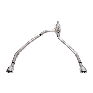 CORSA | 3in. Cat-Back Exhaust 4in.Polished Pro-Series Slash Cut Twin Tip - Ram 1500 / Classic 5.7L 2011-2024
