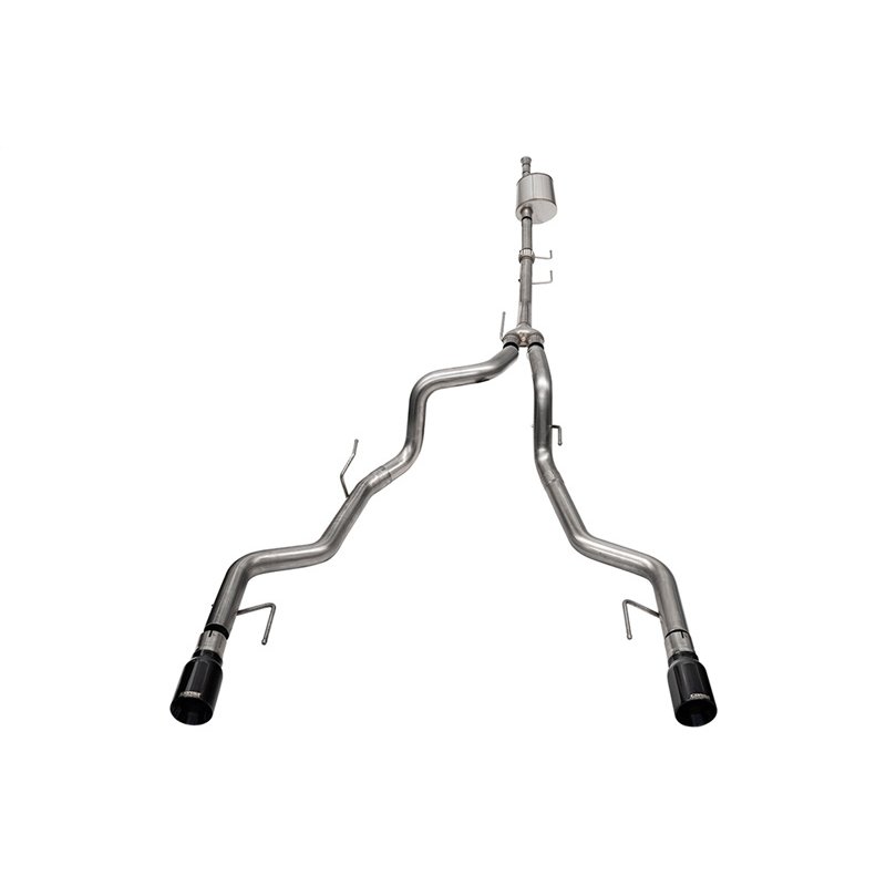 CORSA | 3.0in. to 2.75in. Dual Rear Exit Cat-back Exhaust System with 4.0in. Black PVD S - F-150 3.5T 2021-2025
