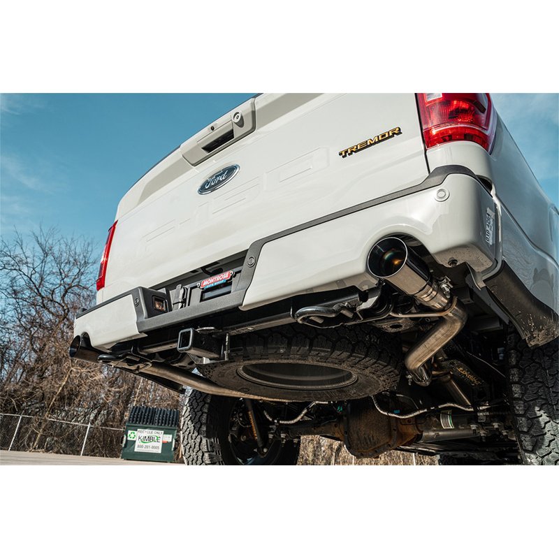 CORSA | 3.0in. to 2.75in. Dual Rear Exit Cat-back Exhaust System with 4.0in. Black PVD S - F-150 3.5T 2021-2025