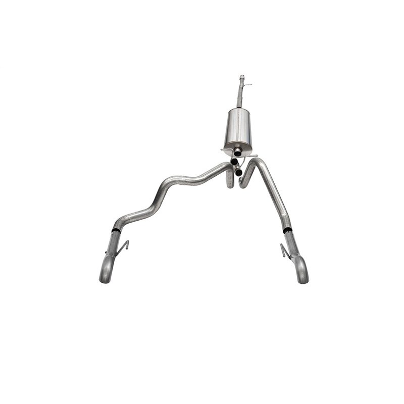 CORSA | 3.0in. Dual Rear Exit Cat-Back Exhaust System with Turndown Exhaust Tips - Silverado / Sierra 1500 6.2L 2022-2024