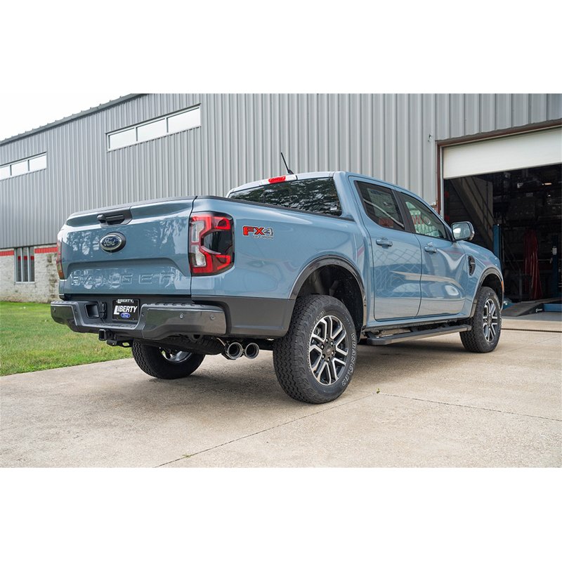 CORSA | 3in. Cat-Back Exhaust; Xtreme Sound Level; 4in.Polished Pro-Series Slash Cut Twi - Ranger 2.3T 2024-2025
