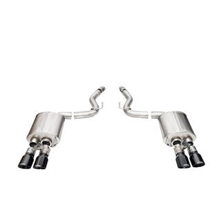 CORSA | 3.0in. Dual Rear Exit Axle-Back with Twin 4.0in. Black PVD Pro-Series Tips - Mustang 5.0L 2024-2025