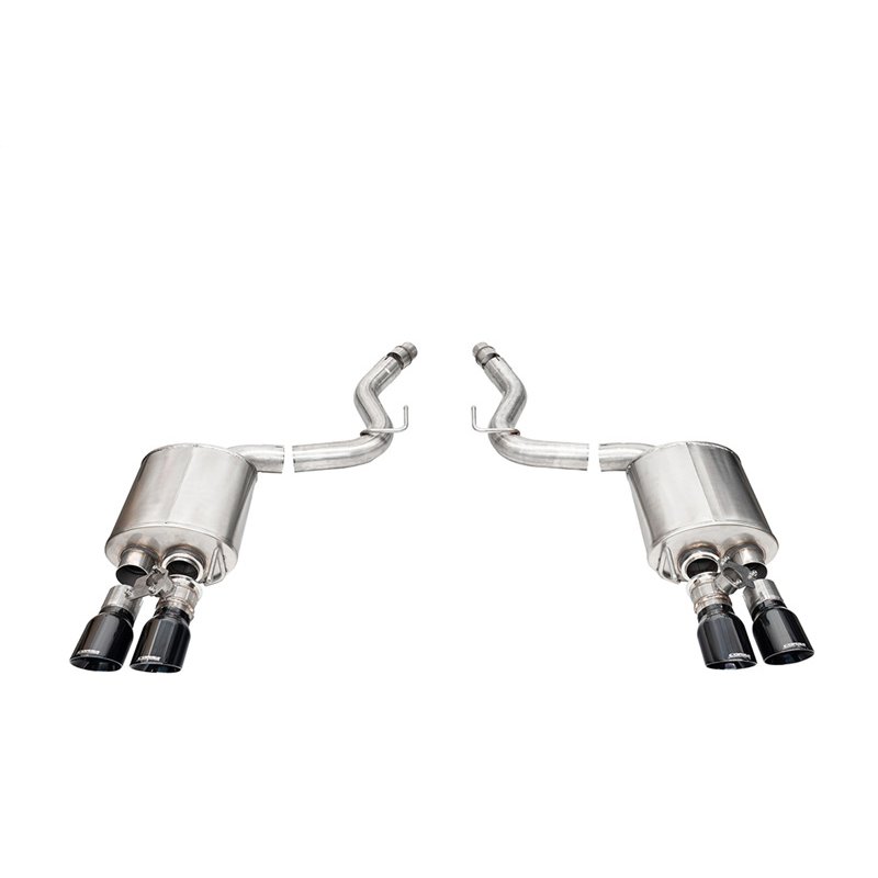 CORSA | 3.0in. Dual Rear Exit Axle-Back with Twin 4.0in. Black PVD Pro-Series Tips - Mustang 5.0L 2024-2025