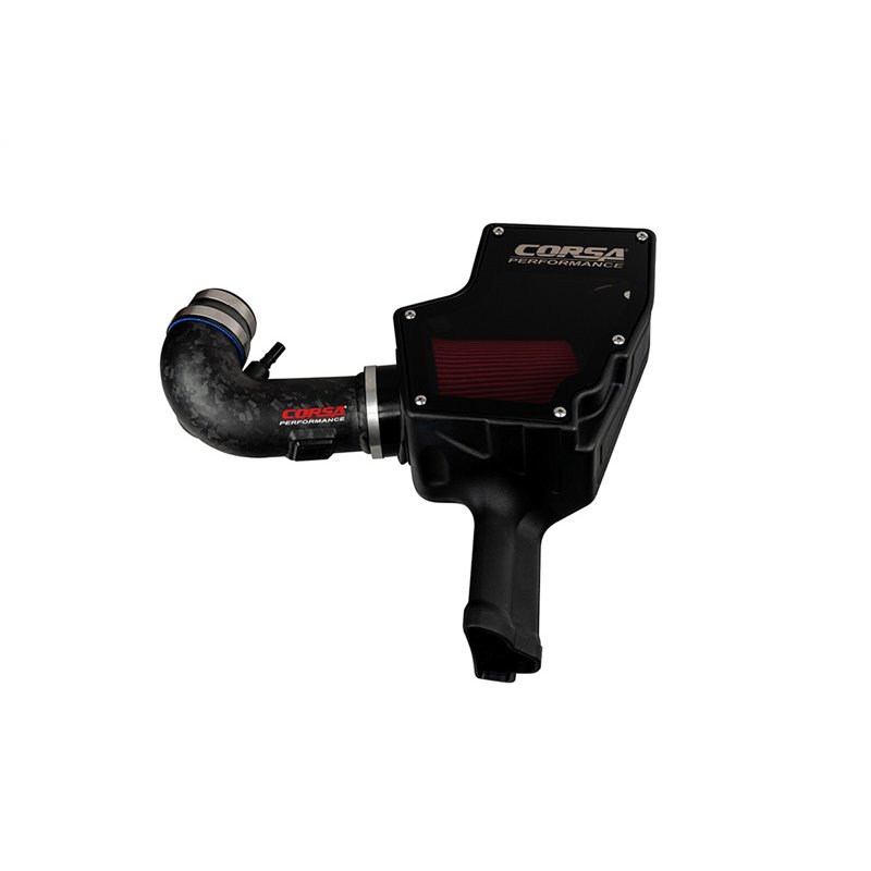 CORSA | Performance Closed Box Air Intake with Matte Forged Carbon Fiber Air Duct - Mustang GT / GT Premium 5.0L 2018-2023
