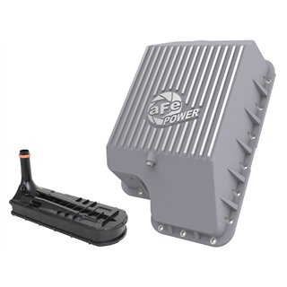 aFe Power | aFe POWER Street Series Transmission Pan Black w/ Machined Fins - F-250 / F-350 2000-2010
