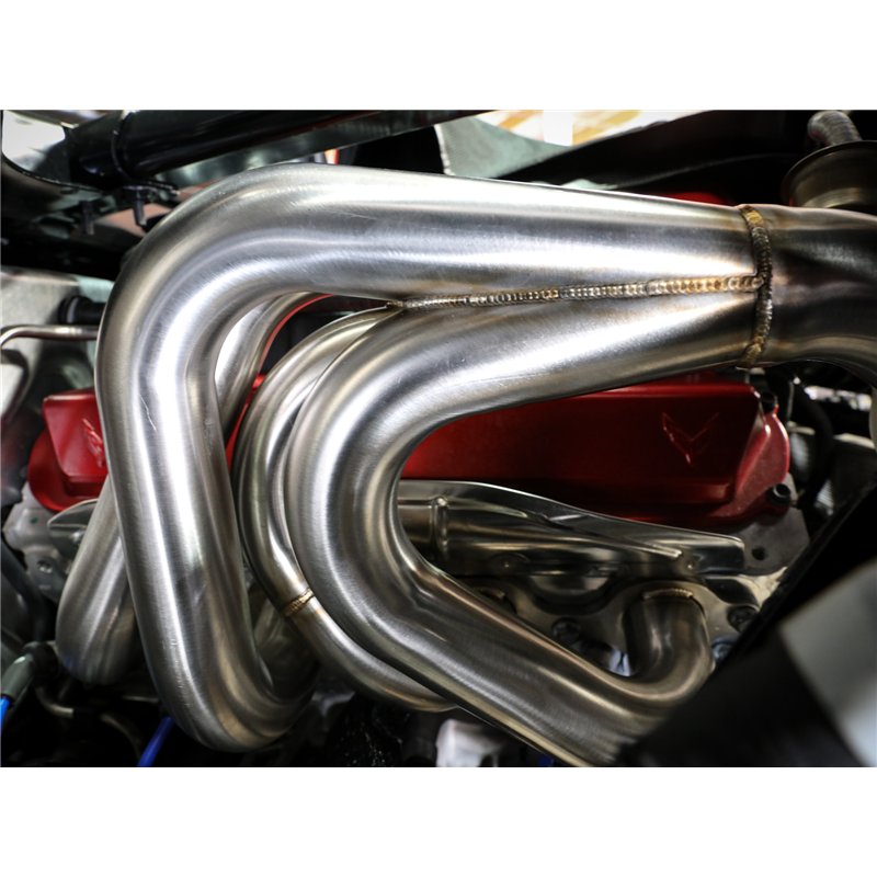 aFe Power | Twisted Steel 1-7/8 IN to 2-3/4 IN 304 Stainless Headers w/ Raw Finish - Corvette 6.2L 2020-2025