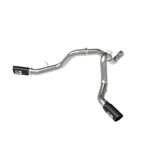 aFe Power | Large Bore-HD 4 IN 409 Stainless Steel DPF-Back Exhaust System w/Black Tip