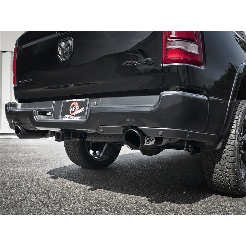 aFe Power | Large Bore-HD 3 IN 409 Stainless Steel DPF-Back Exhaust System w/Black Tip - Ram 1500 3.0L 2020-2023