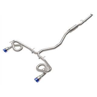 aFe Power | Takeda 2-1/2 IN to 3 IN 304 Stainless Steel Cat-Back Exhaust w/ Blue Flame Tip - Integra / Civic Si 1.5T 2022-2025