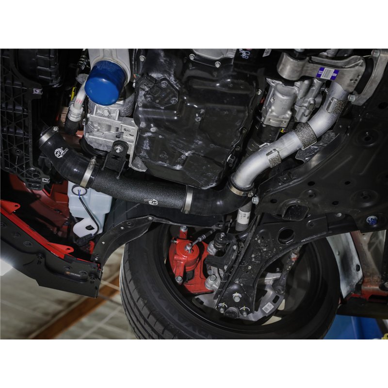 aFe Power | BladeRunner 2-1/2 IN Aluminum Hot Charge Pipe Black - Veloster N 2.0T 2019-2022