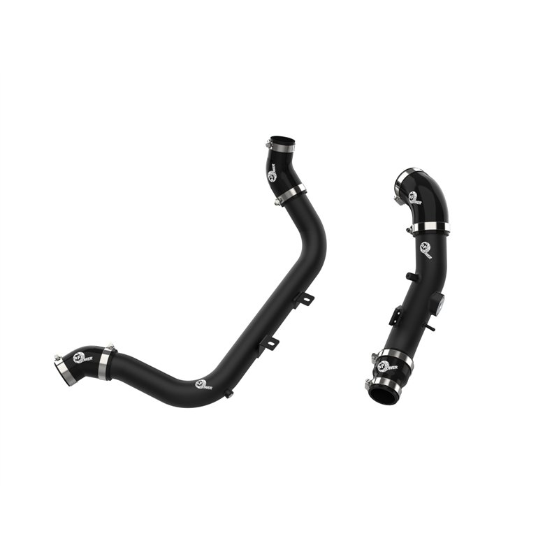 aFe Power | BladeRunner 2-1/4 IN & 2-1/2 IN Aluminum Hot and Cold Charge Pipe Kit Black