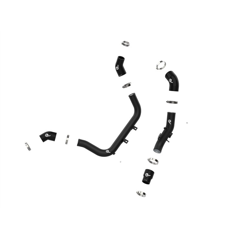 aFe Power | BladeRunner 2-1/4 IN & 2-1/2 IN Aluminum Hot and Cold Charge Pipe Kit Black