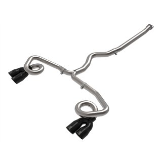 aFe Power | Takeda 3 IN to 2-1/2 IN 304 Stainless Steel Cat-Back Exhaust System w/ Black T - WRX 2.4T 2022-2025