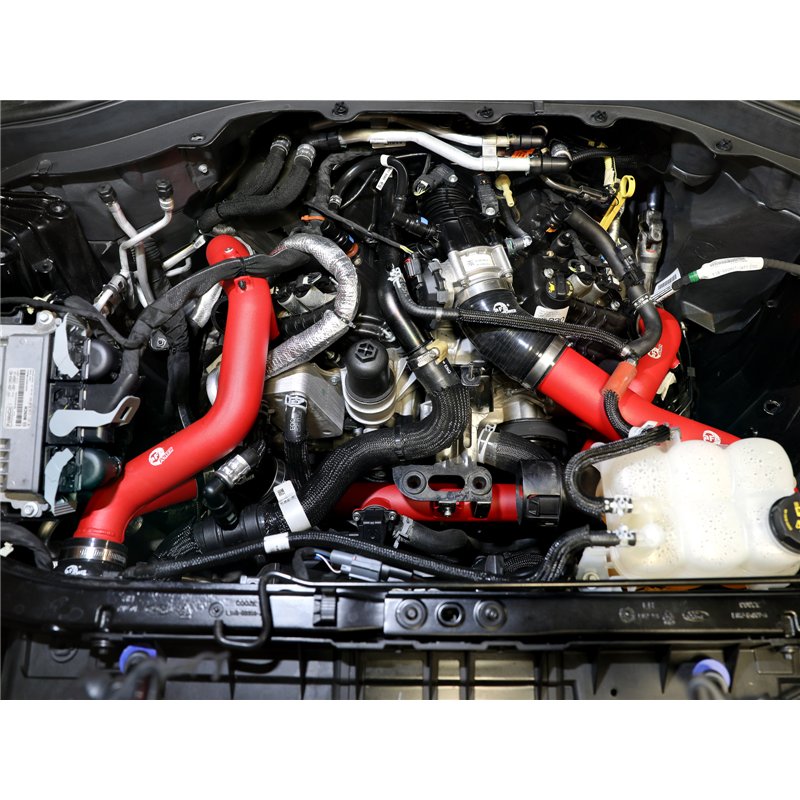 aFe Power | BladeRunner 2-1/4 IN Aluminum Hot Charge Pipe Red - Explorer / Aviator 3.0T 2020-2021