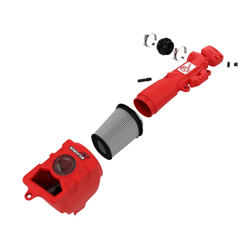aFe Power | Momentum GT Cold Air Intake System Red w/ Pro DRY S Filter - Gladiator / Wrangler (JL) 3.6L 2018-2023