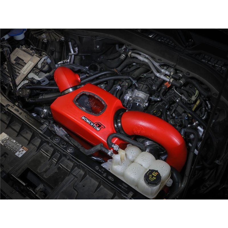 aFe Power | Momentum GT Cold Air Intake System Red w/ Pro DRY S Filter - Explorer / Aviator 3.0T 2020-2025