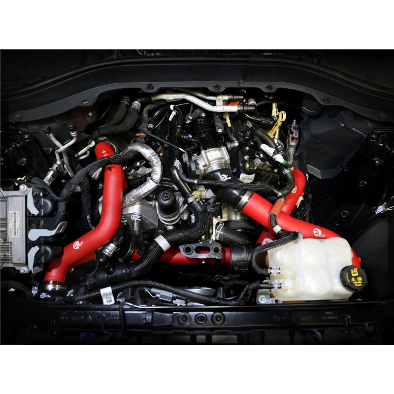 aFe Power | BladeRunner 2-1/4 IN to 2-3/4 IN Aluminum Hot Charge Pipe Black - Explorer / Aviator 3.0T 2022-2025