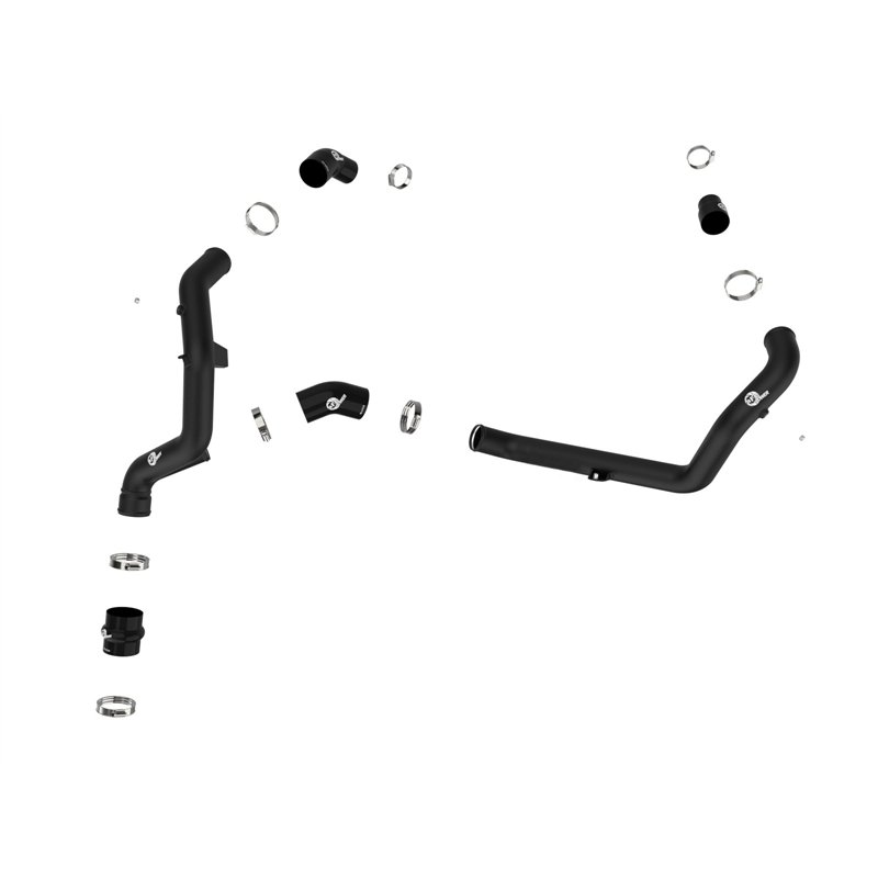 aFe Power | BladeRunner 2-1/4 IN Aluminum Hot Charge Pipe Black - Explorer / Aviator 3.0T 2022-2025