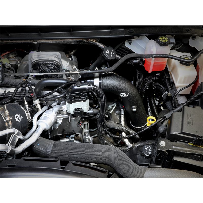 aFe Power | BladeRunner Aluminum Hot and Cold Charge Pipe Kit Black - Silverado / Sierra 2500 HD / 3500 HD 6.6L 2024-2025