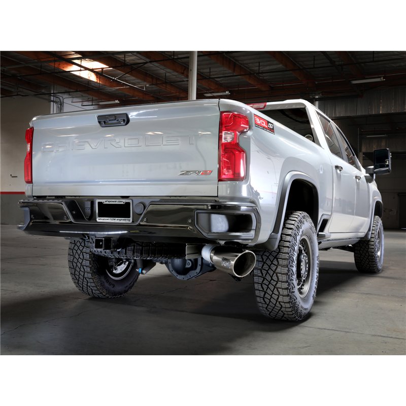 aFe Power | Large Bore-HD 5 IN 409 Stainless Steel DPF-Back Exhaust System w/Polished Tip