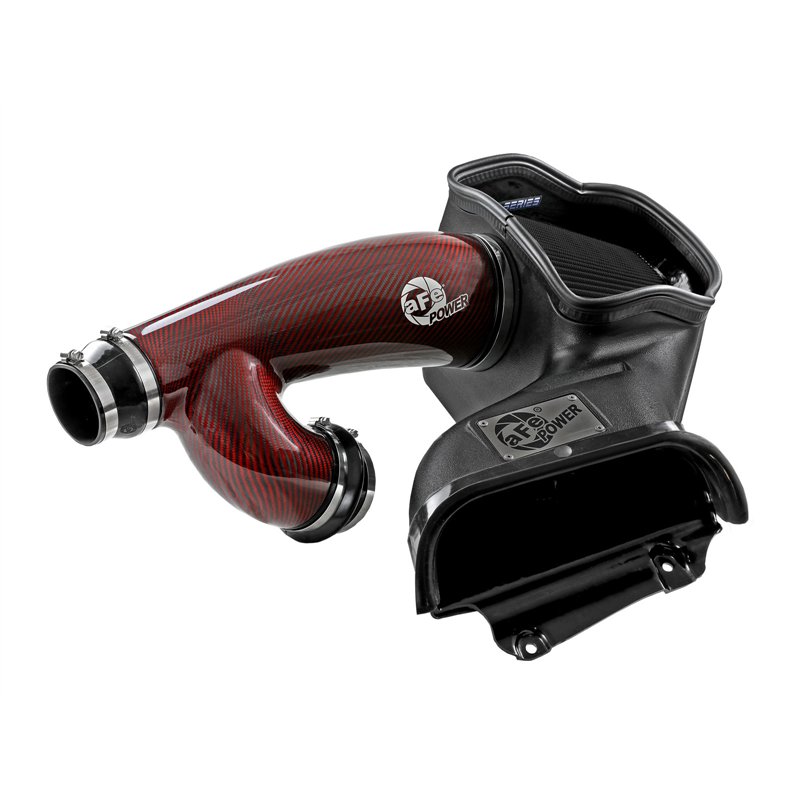 aFe Power | Track Series Red Kevlar/Carbon Fiber Intake System w Pro 5R Filter Black