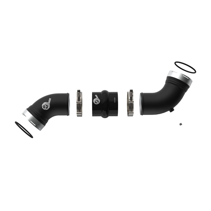 aFe Power | BladeRunner 3-1/2 IN Aluminum Cold Charge Pipe Black - Silverado / Sierra 2500 HD / 3500 HD 6.6L 2006-2010
