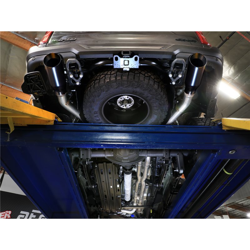 aFe Power | Vulcan Series 3 IN to 3-1/2 IN Stainless Steel Cat-Back Exhaust System Black - Ram 1500 RHO 3.0T 2025