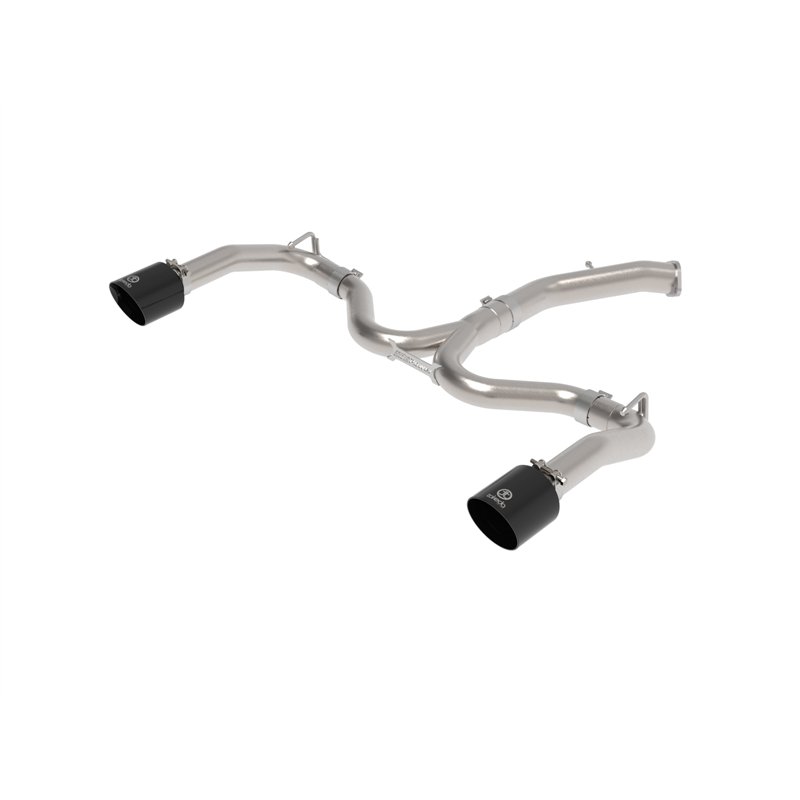 aFe Power | Takeda 3 IN to 2-1/2 IN 304 Stainless Steel Axle-Back Exhaust Black Tip - Forte 1.6T 2020-2021