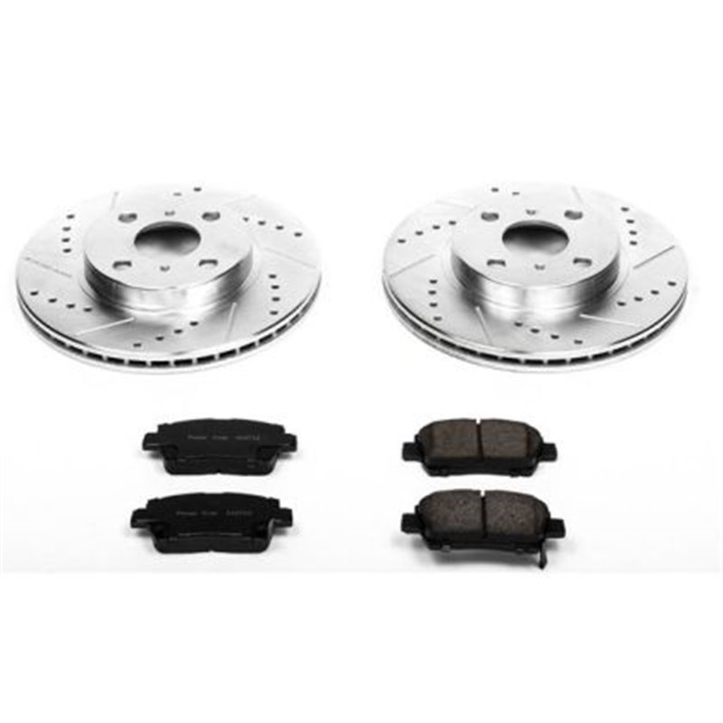PowerStop | Z23 Evolution Sport Performance Disc Brake Pad & Rotor Kit - Echo Base / MR2 Spyder 1.5L / 1.8L 2000-2005