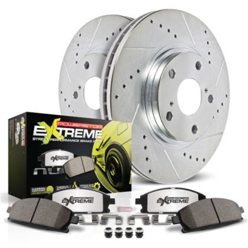 PowerStop | Z26 Street Warrior Disc Brake Pad & Rotor Kit - 330Ci / M / 330i / 330xi 3.0L 2001-2006