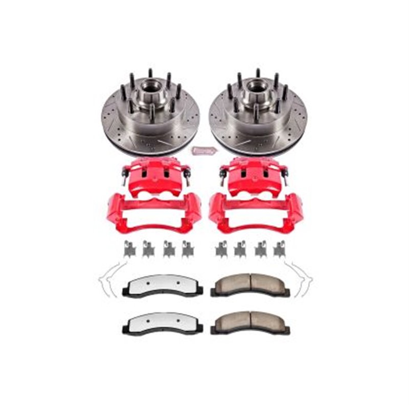 PowerStop | Z36 Extreme Performance Disc Brake Pad/Caliper & Rotor Kit - Excursion / F-250 / F-350 2003-2005 PowerStop Brake ...