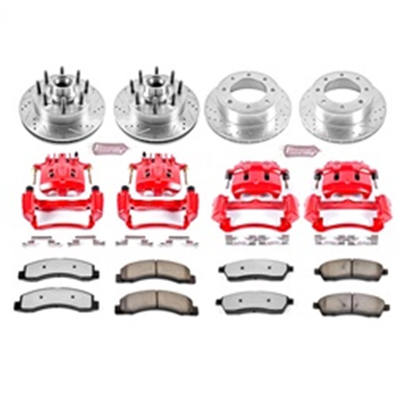 PowerStop | Z36 Extreme Performance Disc Brake Pad/Caliper & Rotor Kit - Excursion / F-250 / F-350 2003-2005 PowerStop Brake ...