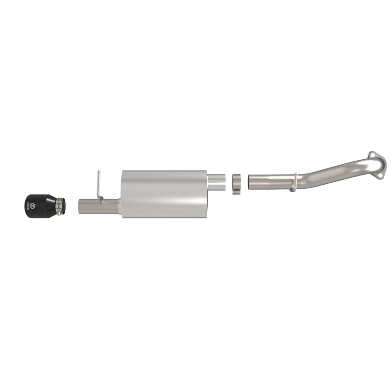 aFe Power | Takeda 2-1/2 IN 304 Stainless Steel Axle-Back Exhaust System w/ Black Tip - Corolla 1.8L 2014-2019