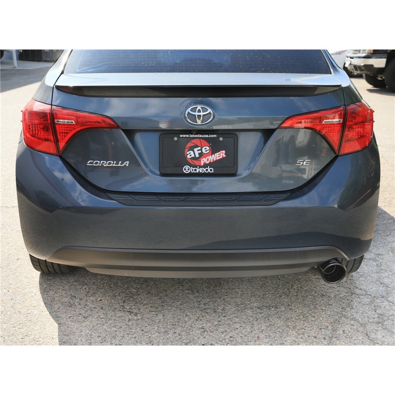 aFe Power | Takeda 2-1/2 IN 304 Stainless Steel Axle-Back Exhaust System w/ Black Tip - Corolla 1.8L 2014-2019