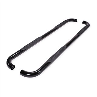 TrailFX | 3 Inch Round Bent Powder Coated Black Steel Without End Caps - Colorado / Canyon 2004-2012