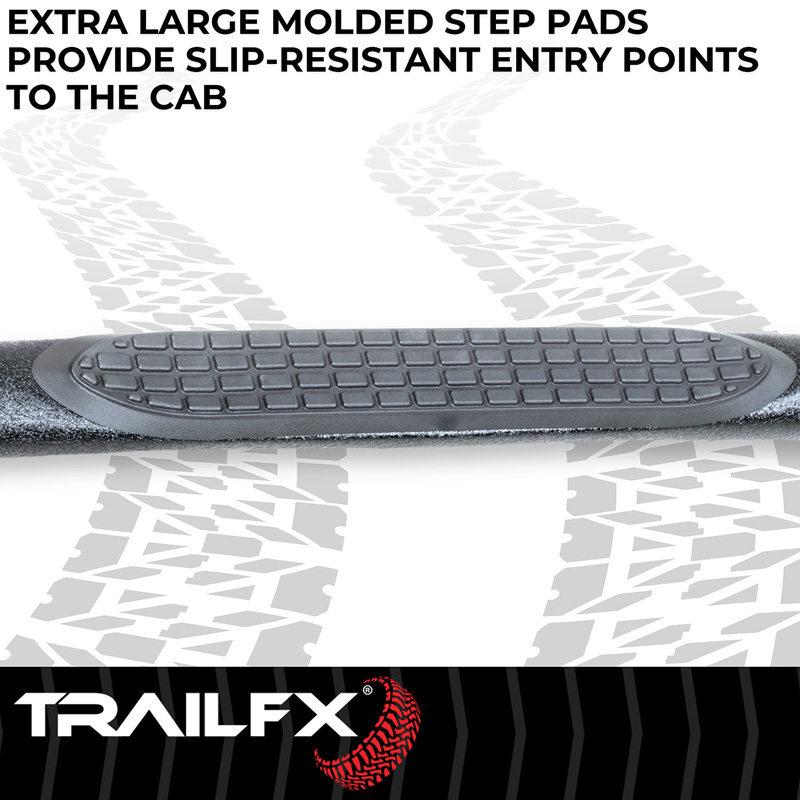 TrailFX | 3 Inch Round Bent, Rocker Panel Mount - 4Runner 2.4T 2025-2026