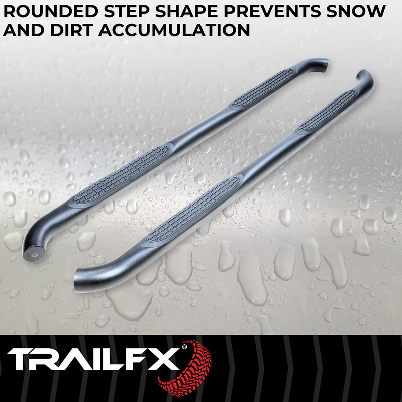 TrailFX | 3 Inch Round Bent, Rocker Panel Mount - 4Runner 2.4T 2025-2026