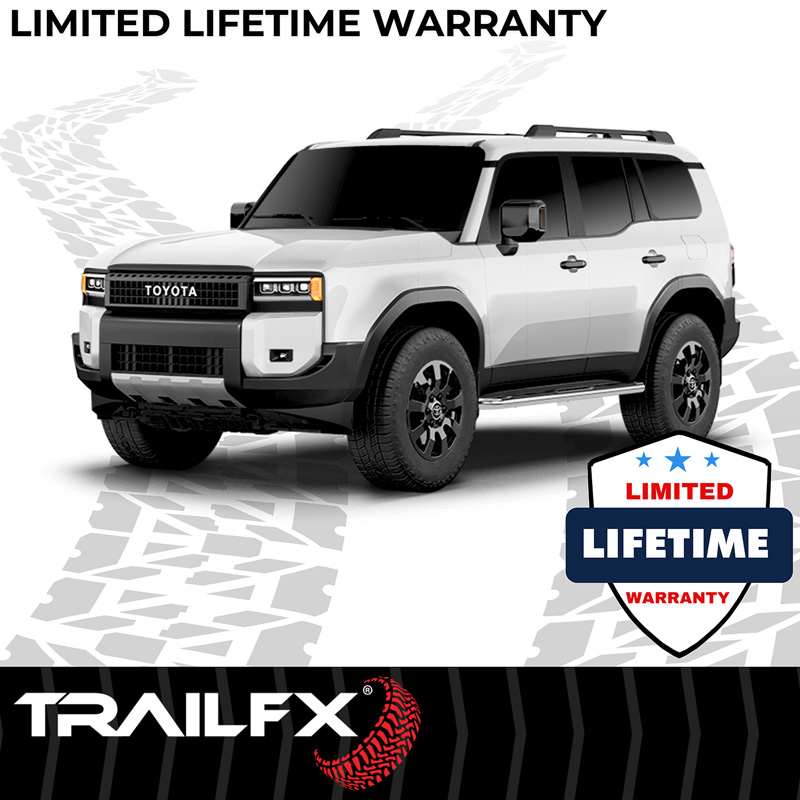 TrailFX | 3 Inch Round Bent, Rocker Panel Mount - Land Cruiser 2.4T 2024-2025