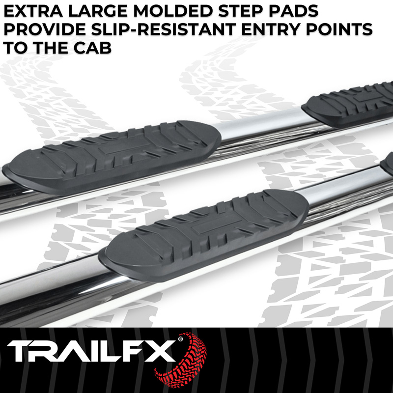 TrailFX | 4 Inch Oval Straight, Rocker Panel Mount - 4Runner 2.4T 2025-2026