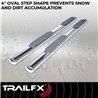 TrailFX | 4 Inch Oval Straight, Rocker Panel Mount - 4Runner 2.4T 2025-2026