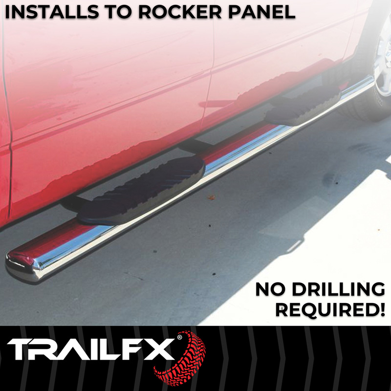TrailFX | 4 Inch Oval Straight, Rocker Panel Mount - 4Runner 2.4T 2025-2026